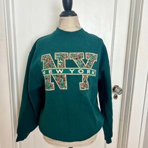 Green vintage New York Graphic Sweatshirt